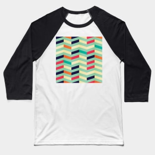 Retro Geometric Lines Baseball T-Shirt